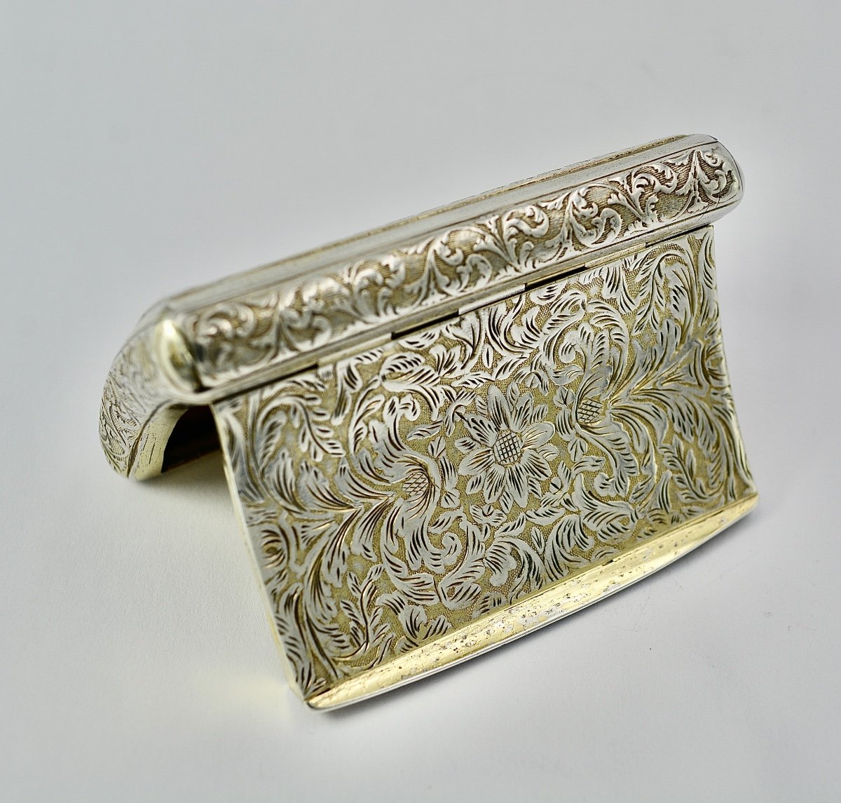 Snuffbox / Silver And Vermeil Box France 1819-1838-photo-2