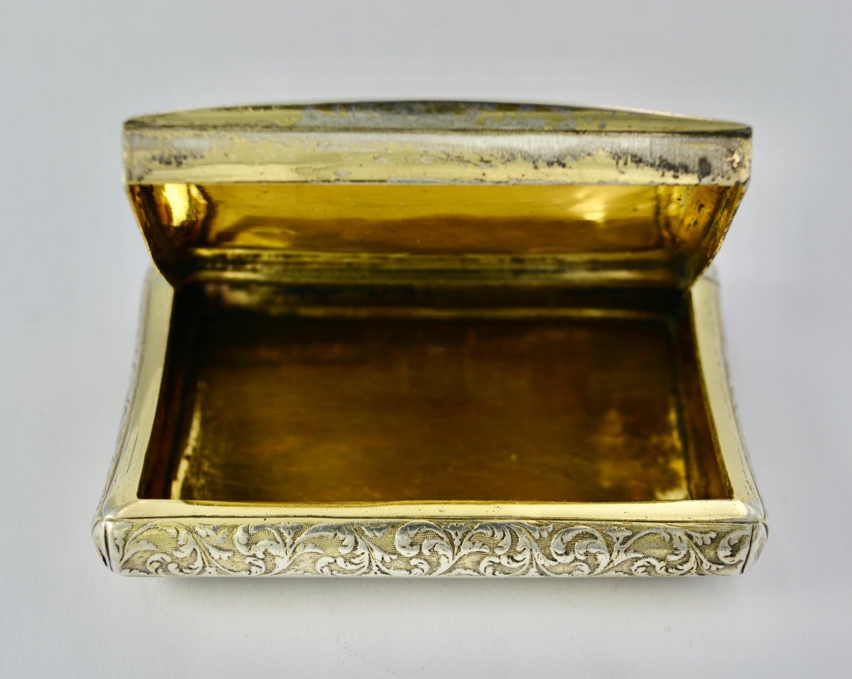 Snuffbox / Silver And Vermeil Box France 1819-1838-photo-3