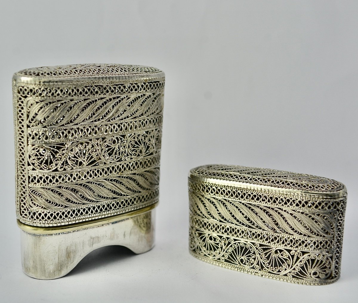 Filigree Silver Card Box, Early 20th Century-photo-2