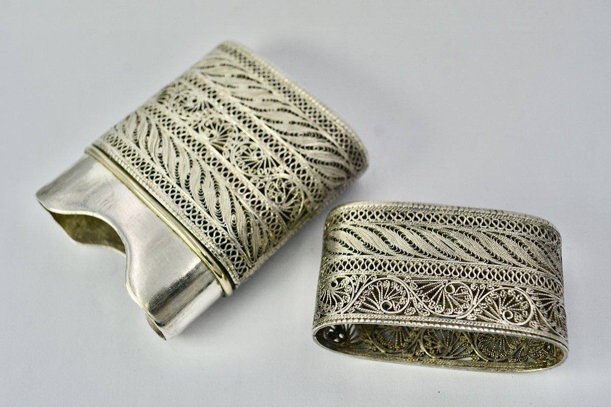 Filigree Silver Card Box, Early 20th Century-photo-4