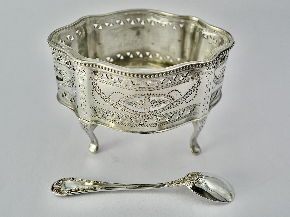 Saleron / Salt Shaker In English Silver Around 1894-photo-4