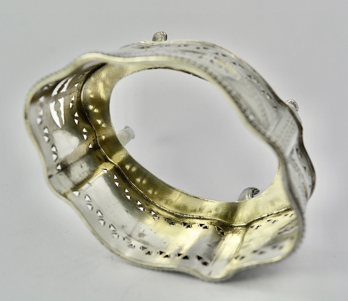 Saleron / Salière En Argent Anglais Vers 1894 -photo-5