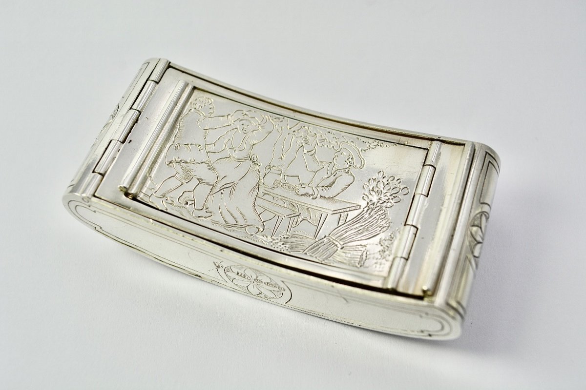 Snuffbox / Silver And Vermeil Box / Hanau Nineteenth Century-photo-2