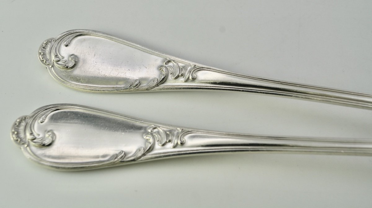 Silver Salad Cutlery By Boivin Orfèvre Circa 1905-photo-5