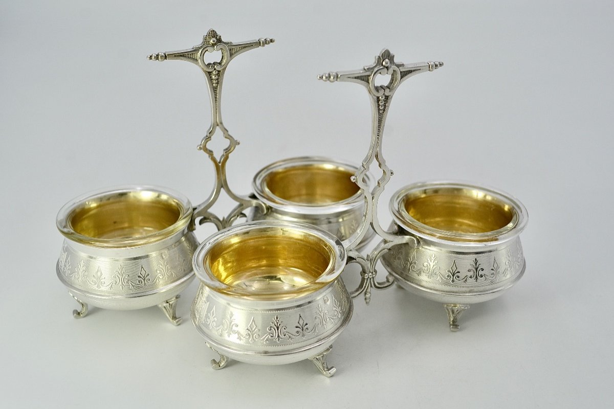 Pair Of Double Salt Cellars / France Around 1870