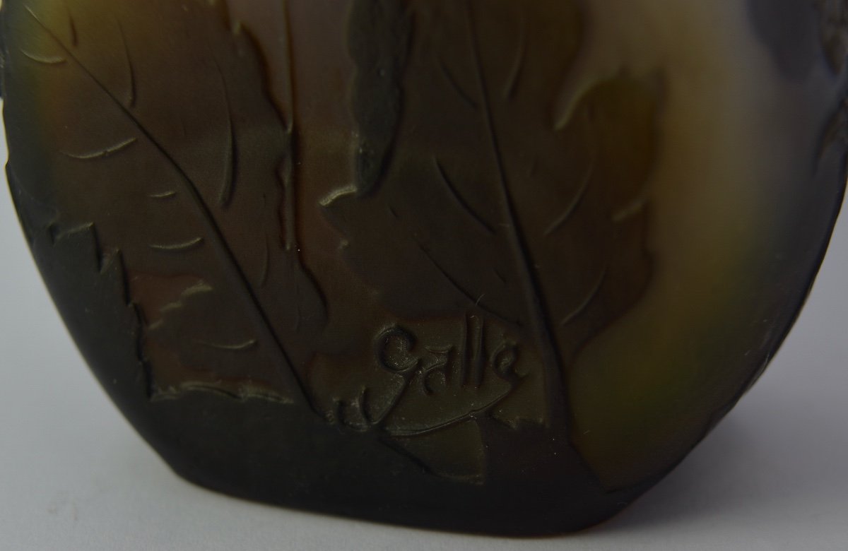 Emile Gaillé. Flacon à Parfum En Verre Multicouche Vers 1900-photo-6