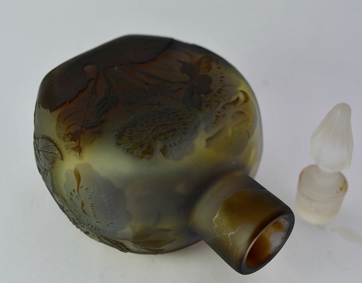 Emile Gaillé. Flacon à Parfum En Verre Multicouche Vers 1900-photo-7