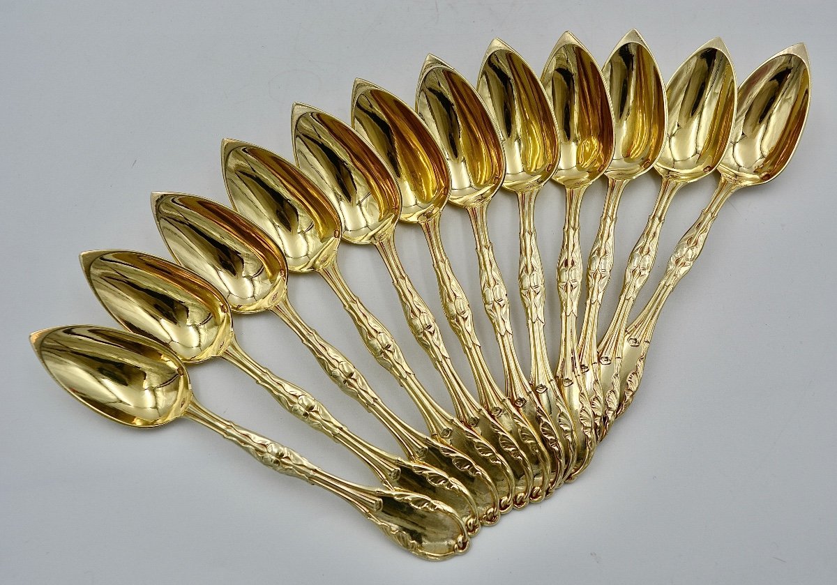 Golden Silver Tea Spoons / Napoleon III-photo-1