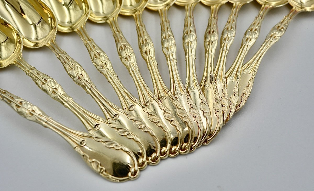 Golden Silver Tea Spoons / Napoleon III-photo-3