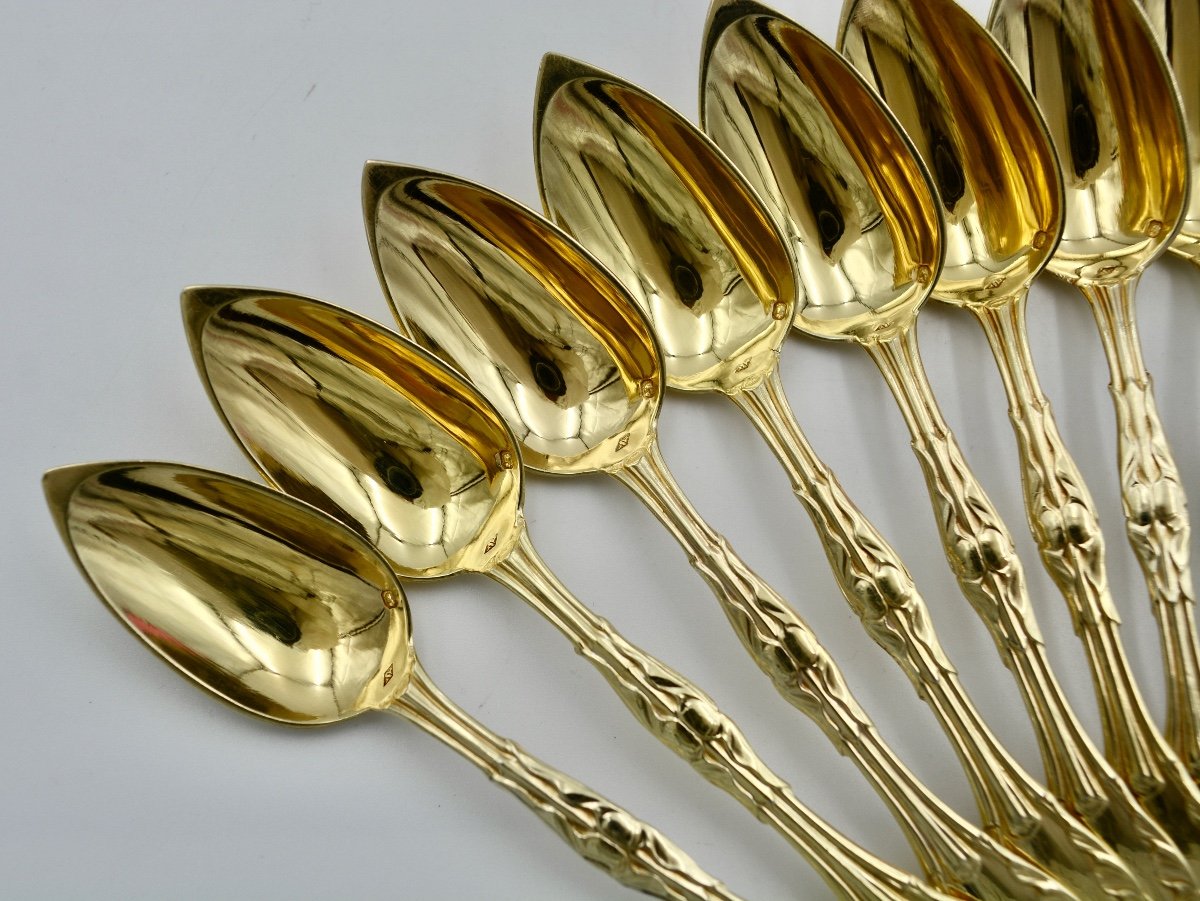 Golden Silver Tea Spoons / Napoleon III-photo-4