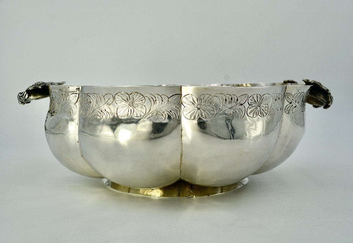 Coupe En Argent Colonial Espagnol Vers 1800