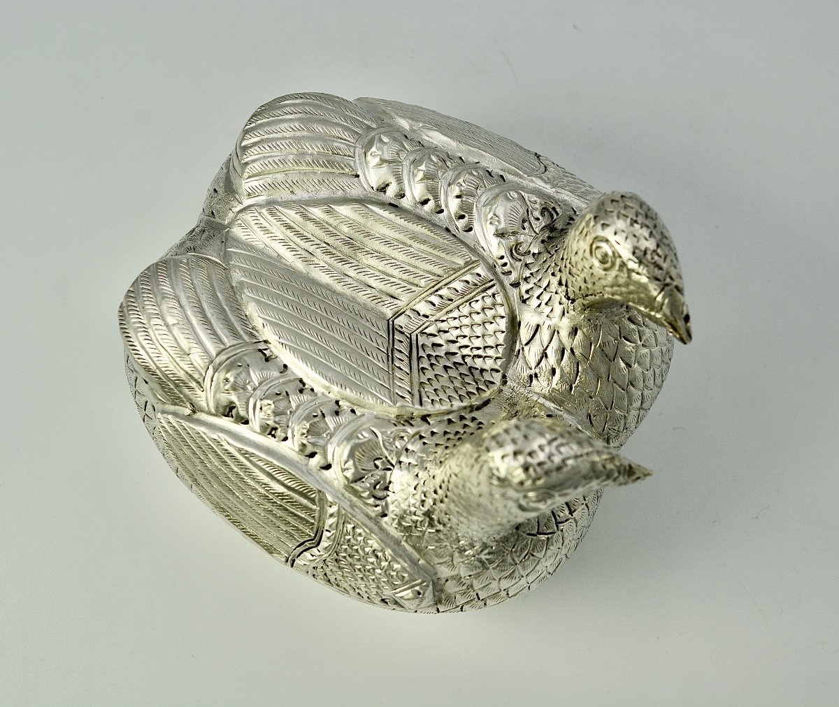 Egg Display Stand In Foreign Silver, Early 20th Century-photo-7