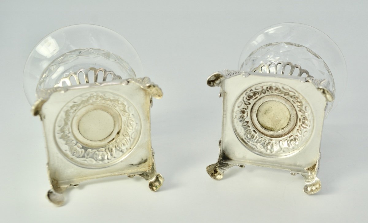 Salière En Argent Et Verre, Paris Vers 1809-1819-photo-2