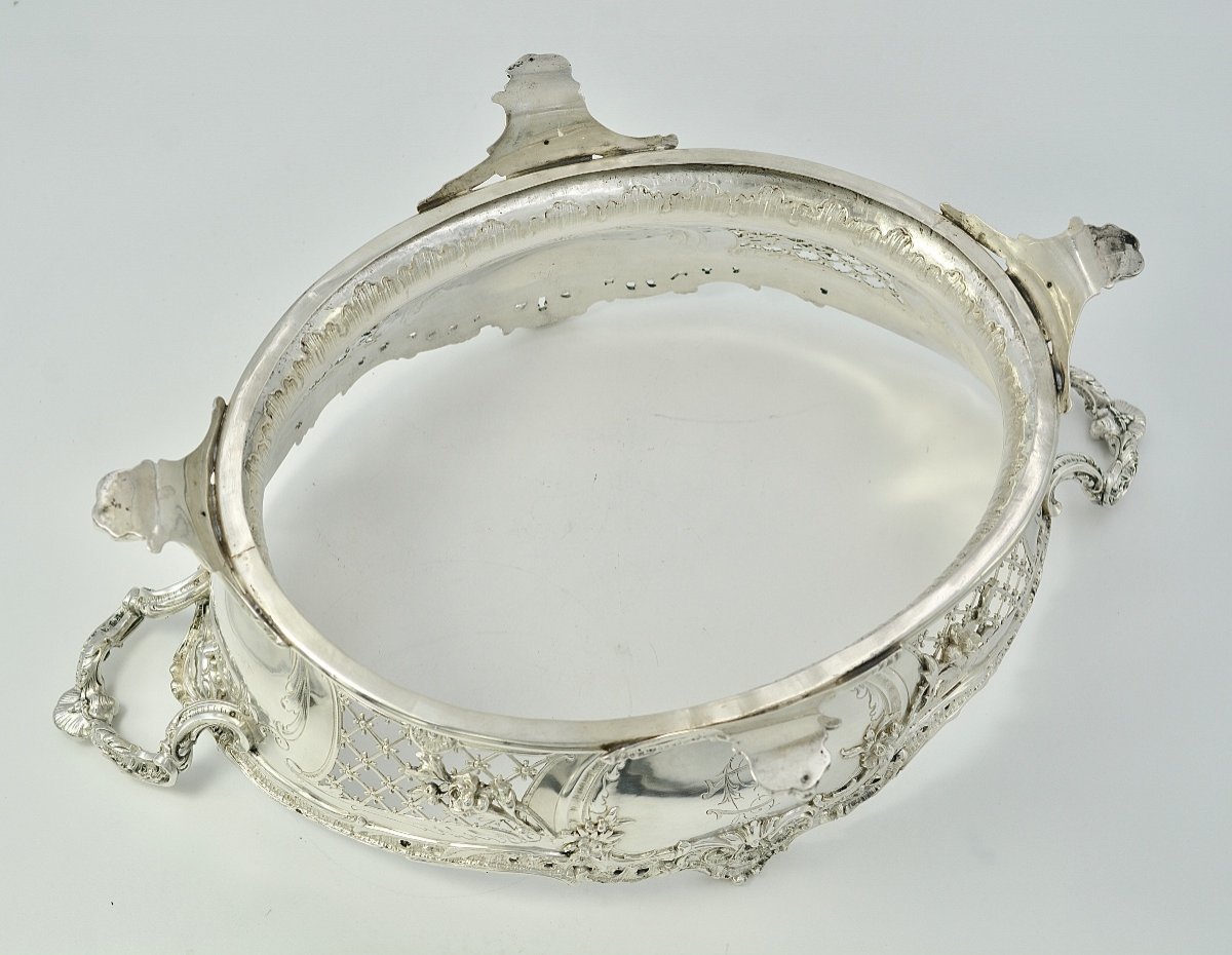 Table Center / Planter In Silver. Germany Around 1900-photo-4