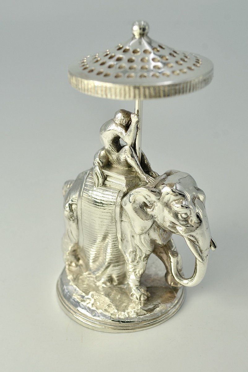 Christofle. Toothpick Holder In Silver Metal, 20th Century-photo-3