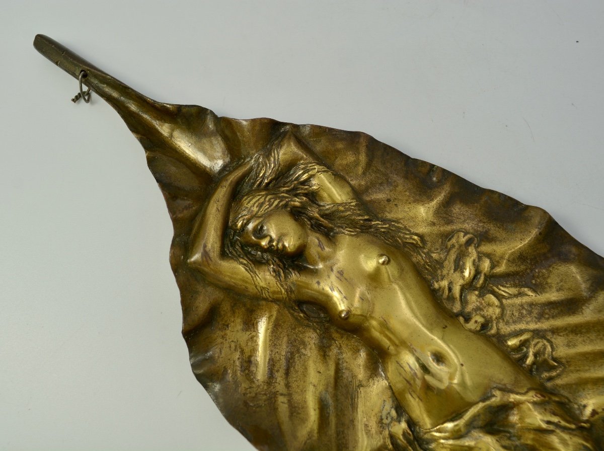 Art Nouveau, Bronze Femme Demi-nue, Par Delperier -photo-1