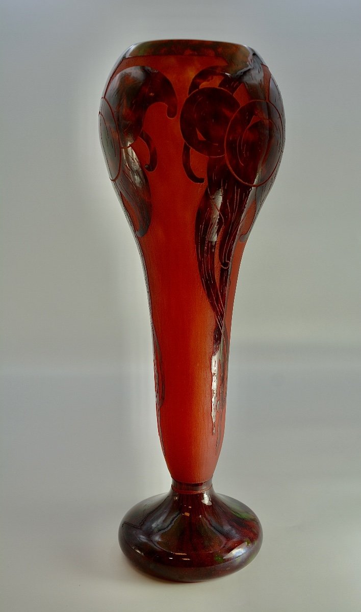 Le Verre Francais. Vase Art Déco vers 1920-photo-4