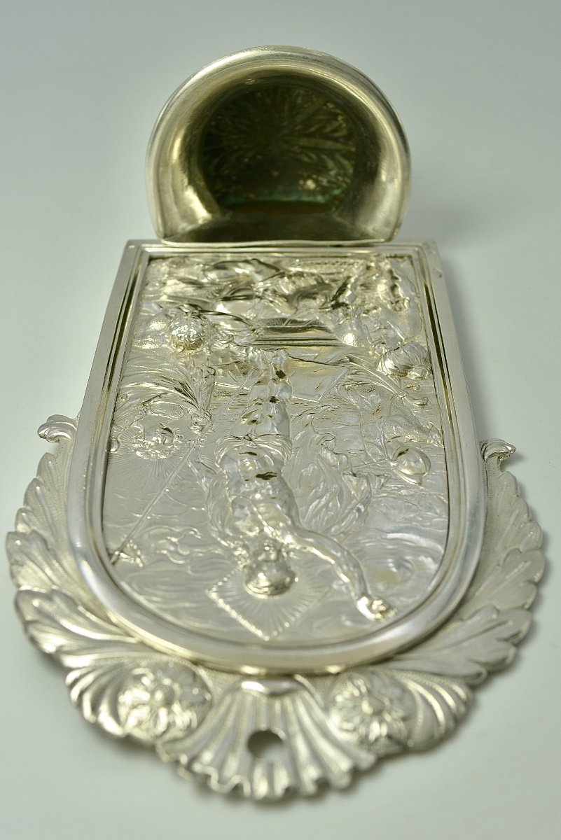 Silver Applique Stoup, France 19th Century-photo-2