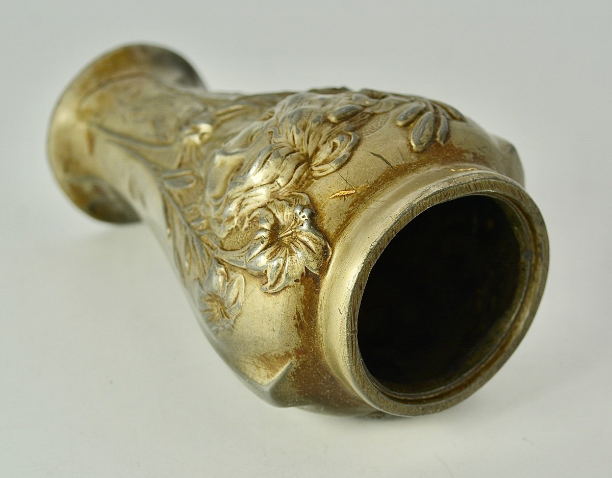 Art Nouveau. Pewter Vase / George Flamand-photo-3