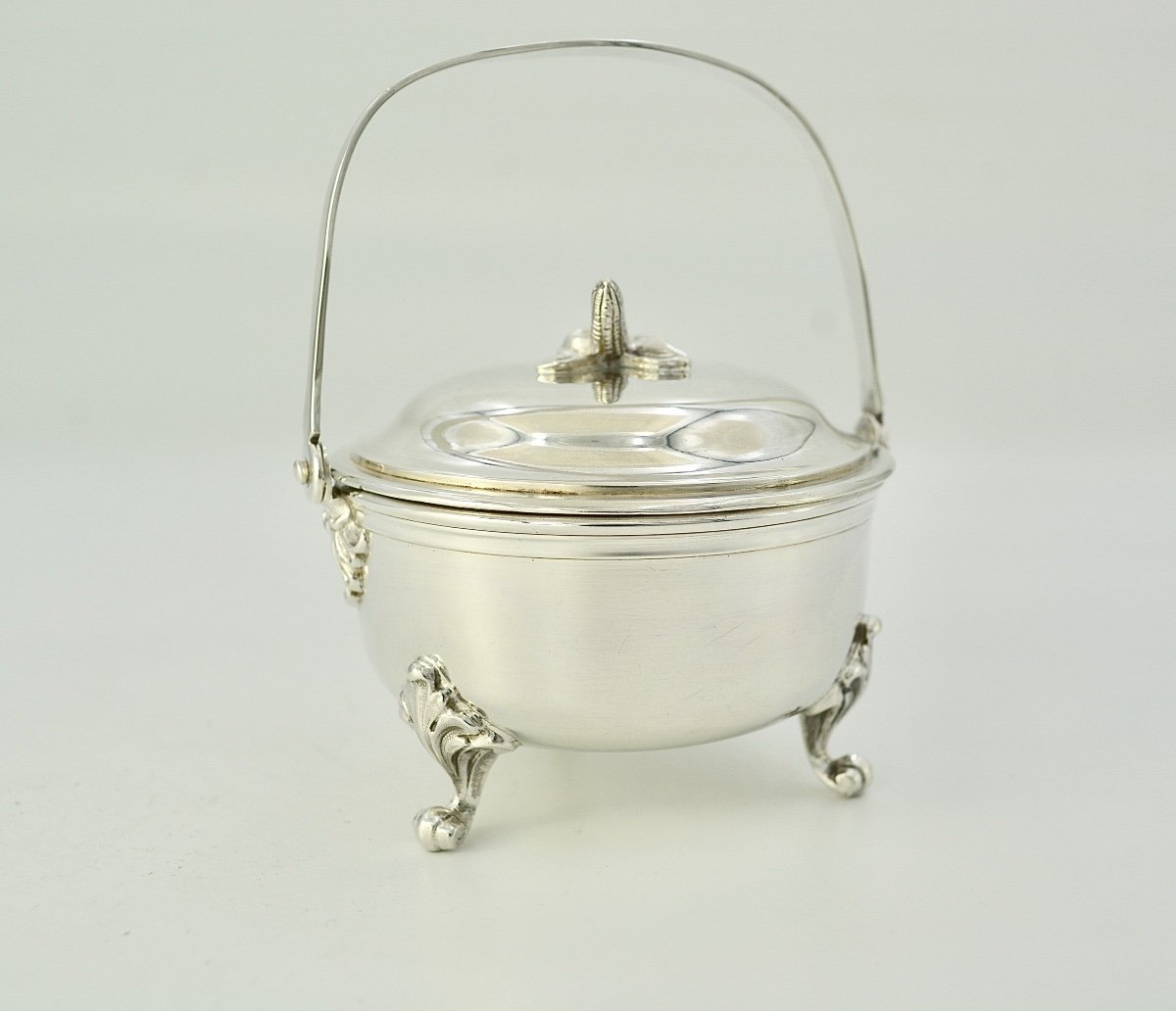 Silver Covered Pot France Circa 1900-photo-1