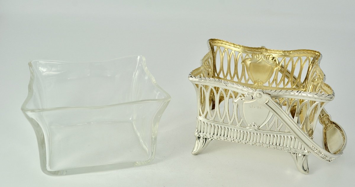 Silver And Glass Basket, Germany Circa 1900-photo-2