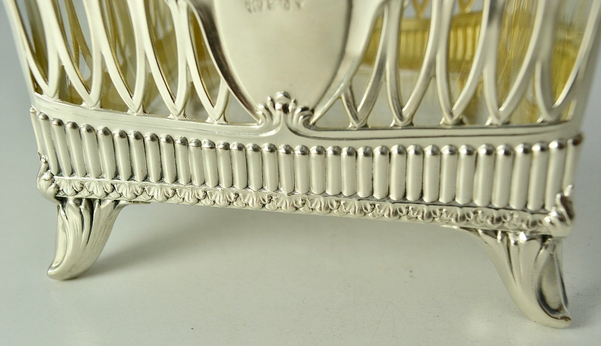 Silver And Glass Basket, Germany Circa 1900-photo-8