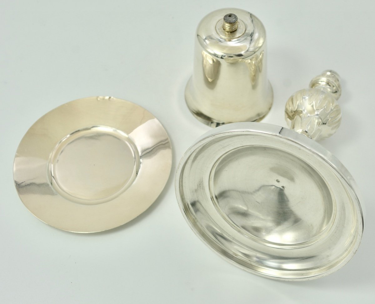 Chalice And Its Paten In Silver And Bronze France, Early Nineteenth Century-photo-3