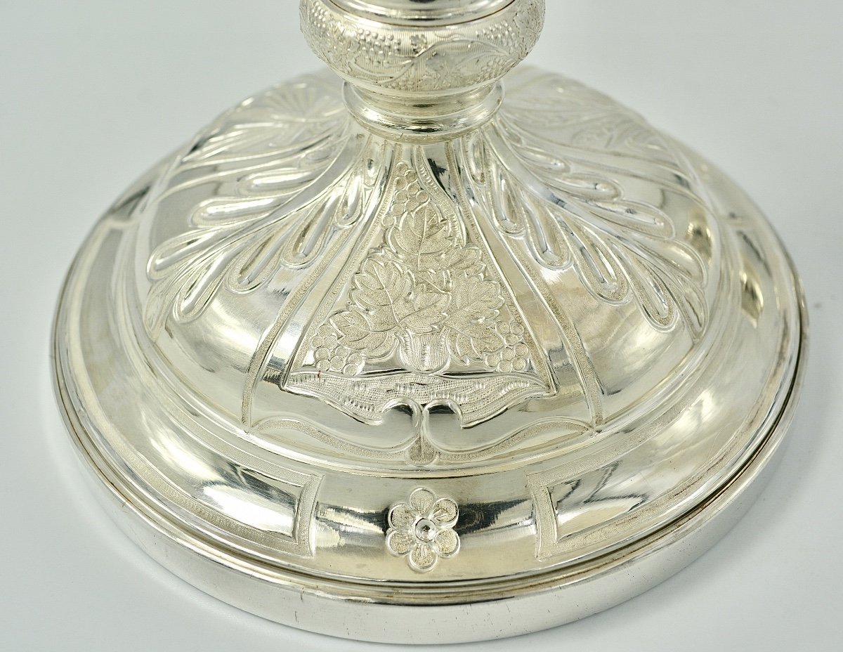 Chalice And Its Paten In Silver And Bronze France, Early Nineteenth Century-photo-6