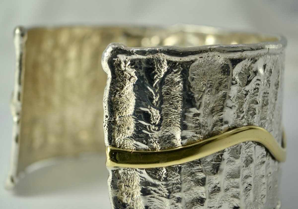 Bracelet En Argent Massif Vers 1960-photo-4