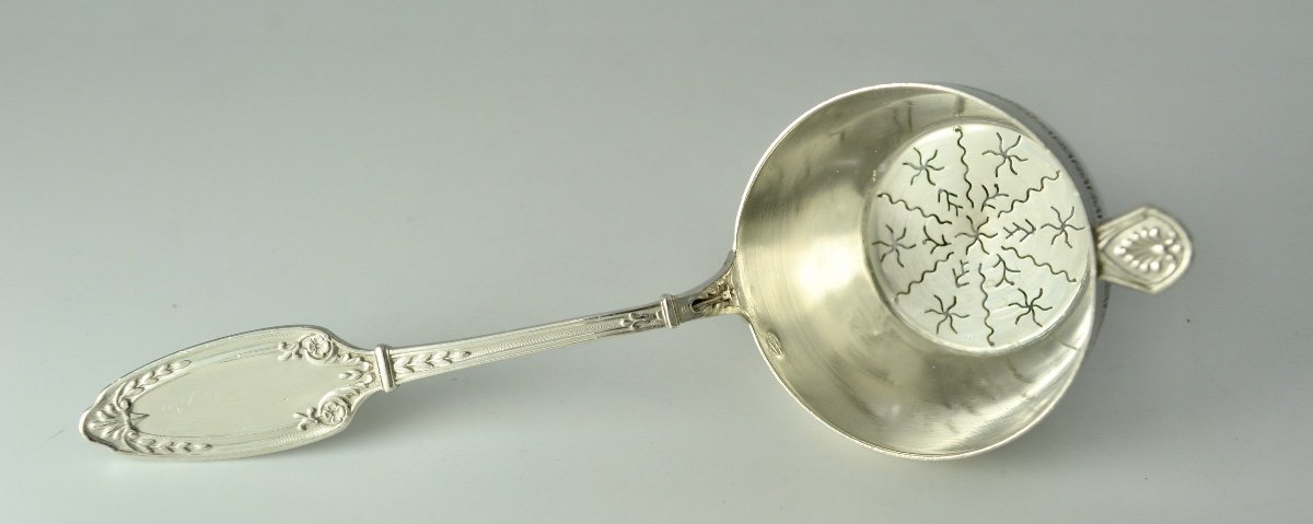 Tea Strainer In Silver France Around 1882-photo-2