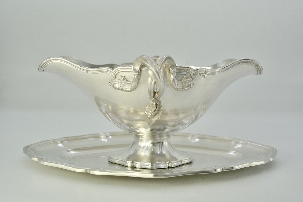 Sauceboat In Silver France By Victor Boivin Around 1897-photo-3