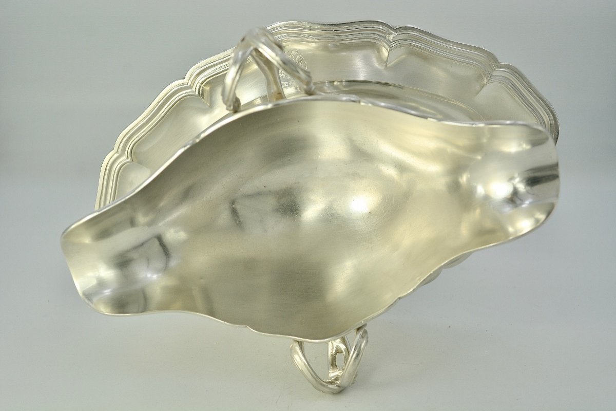 Sauceboat In Silver France By Victor Boivin Around 1897-photo-6