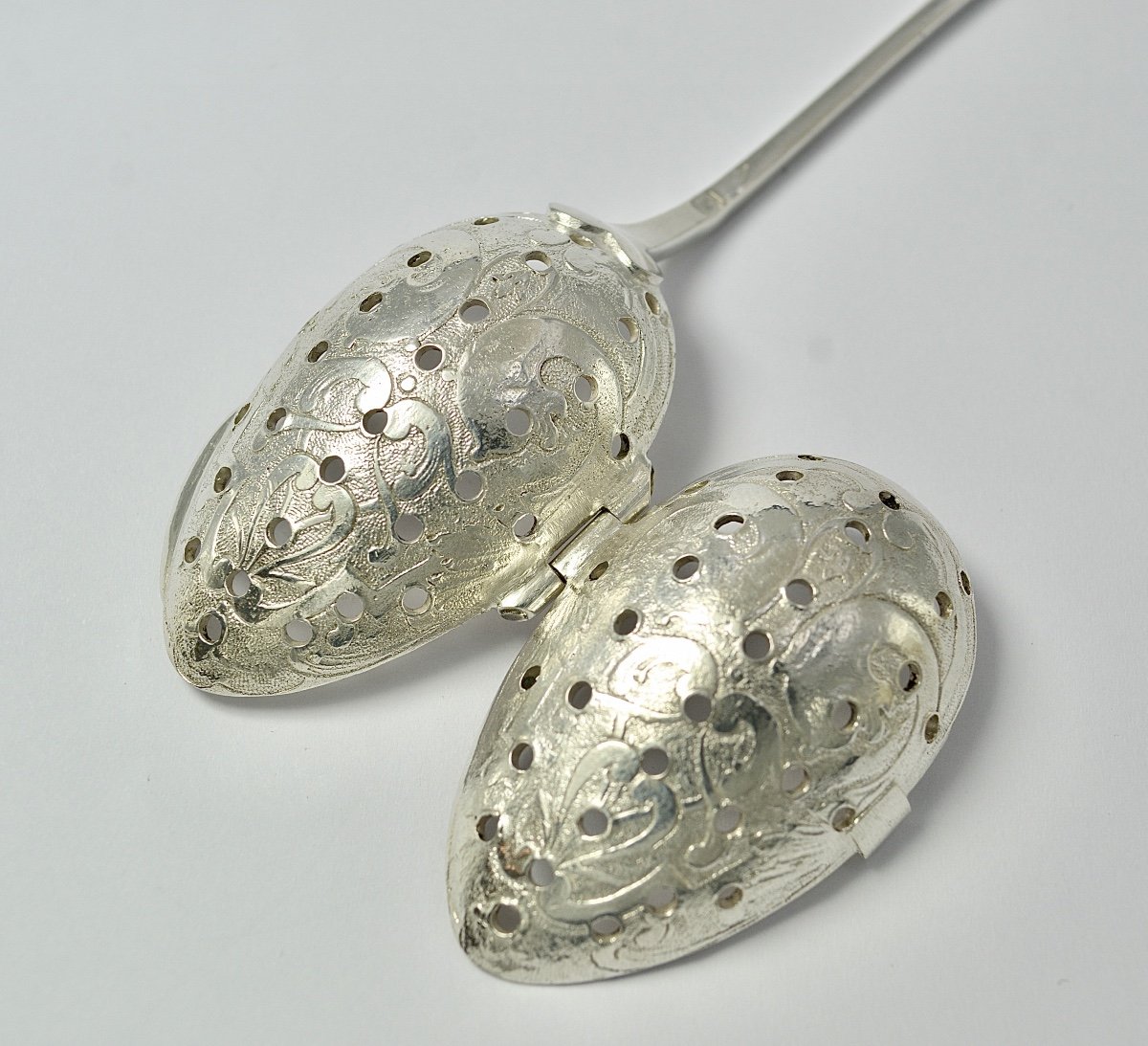 System Tea Spoon In Silver France Nineteenth Century-photo-2