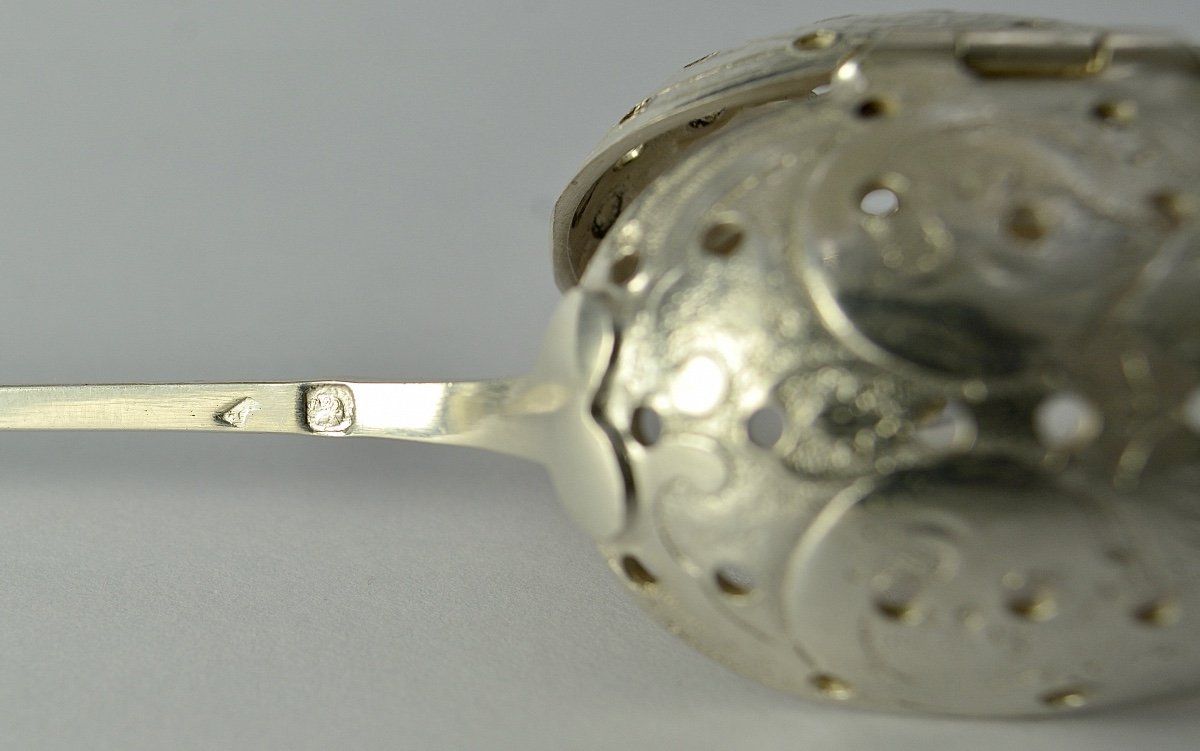 System Tea Spoon In Silver France Nineteenth Century-photo-6