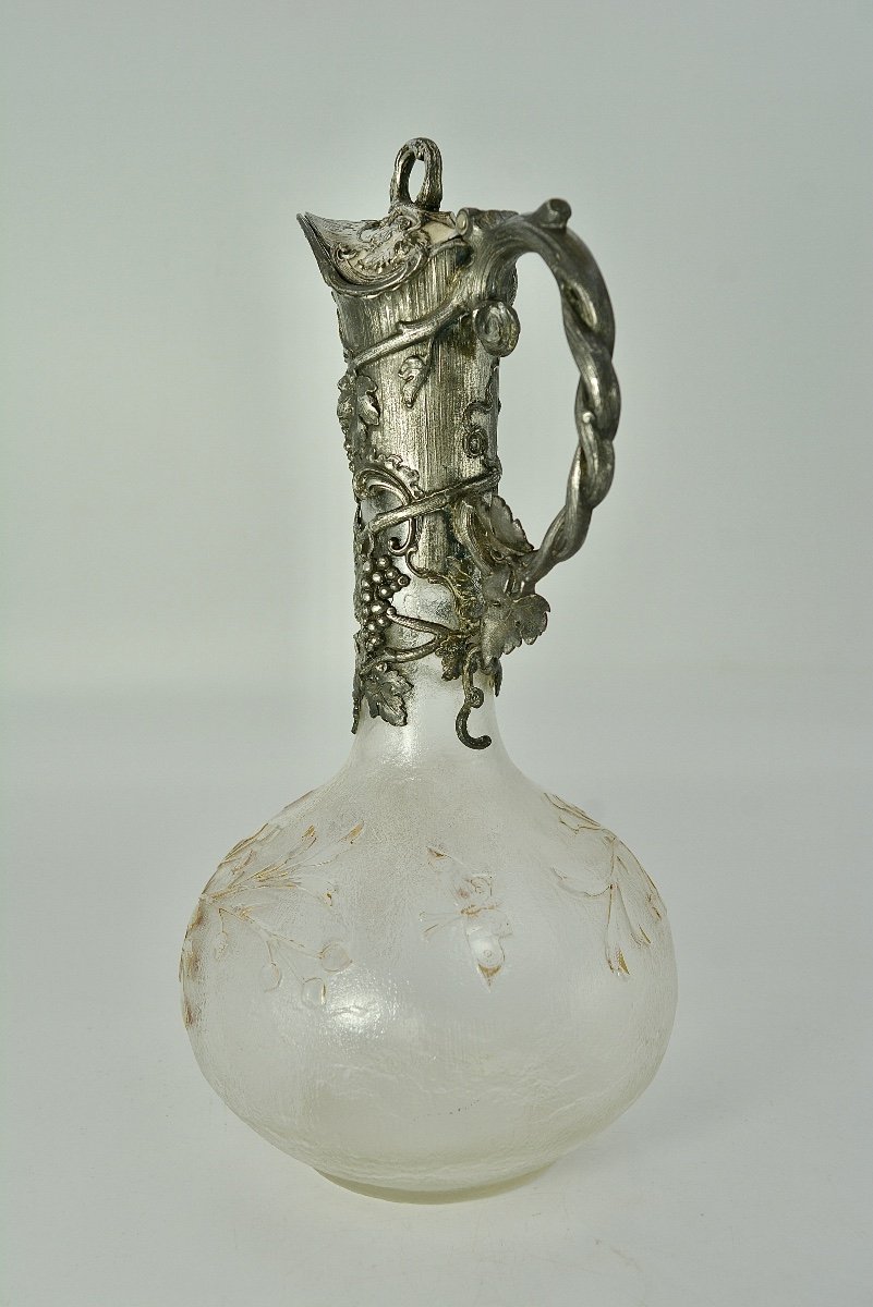 Art Nouveau. Carafe à Vin Par Wmf, Allemagne Fin Du XIXe Siècle -photo-3