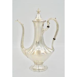 Silver Coffee Pot, Foreign Money, Ottoman Style 20th Century