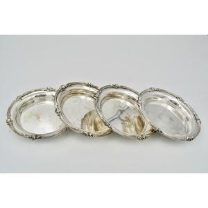 Christofle. Four Silver Bronze Bottle Coasters France Circa 1900