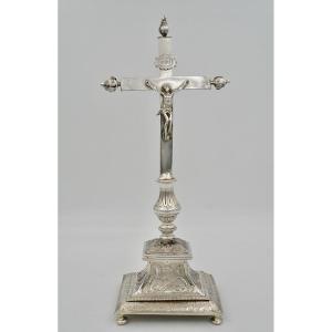 Silver Altar Cross, France 18th Century. Around 1743