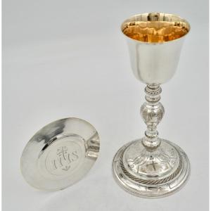 Chalice In Silver And Bronze, France Circa 1840, By Favier Frères Orfevre