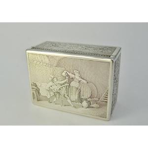 Silver Cigarillo Box France Circa 1914