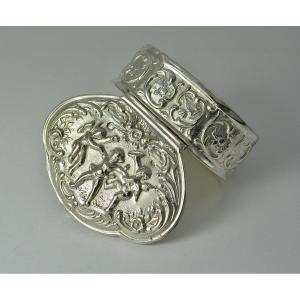 Box / Pill Box In Silver France 20th Century 