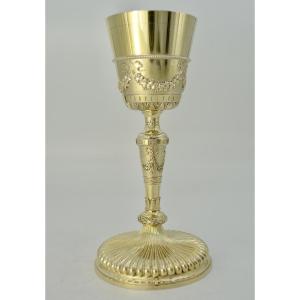 Gilt Silver Chalice. France, 19th Century. By Poussielgue - Rousand Orfevre. 