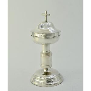 Ciboire De Voyage, Argent France Vers 1800 Province Vosges 