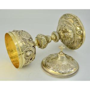 Ciboire En Argent Doré, France Vers 1845, Par Martin& Dejean Orfevres