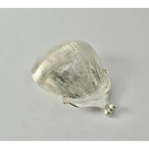  Silver Pillbox In The Shape Of A Purse, Italy, 20th Century 