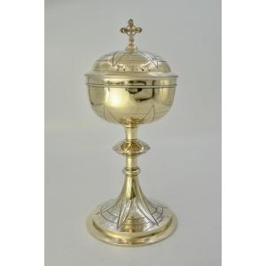 Gilt Silver Ciborium, France Circa 1900