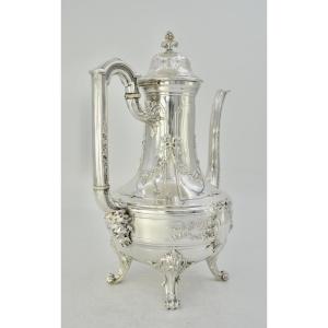 Théière / Verseuse en argent, France XIX eme siecle , par Têtard Frères 