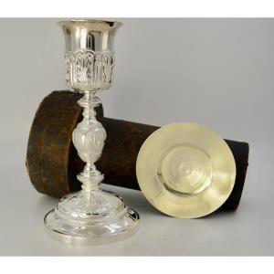 Chalice, Paten, Chest, Silver, France, Ca. 1831