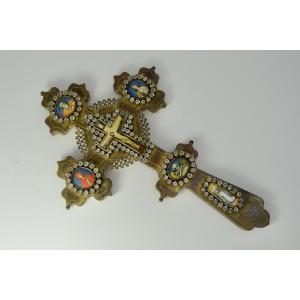 Russia, Circa 1900. Orthodox Blessing Cross