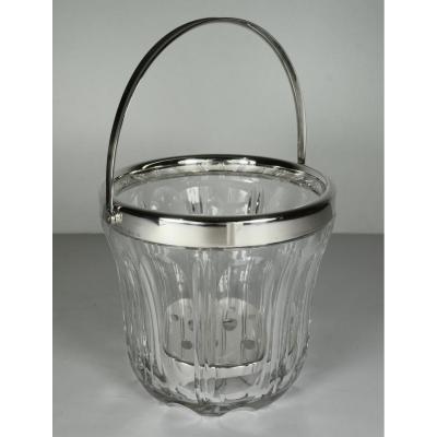 Ice Bucket In Crystal And Silver, Germany By